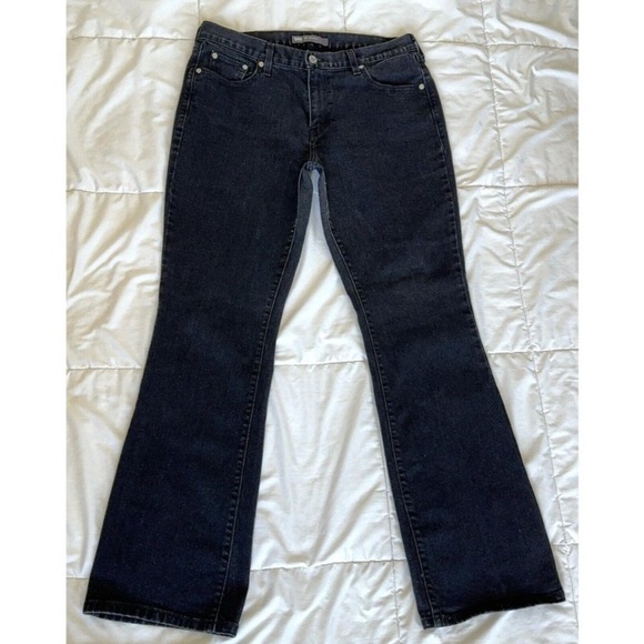 Levis 515 Bootcut Womens Jeans Black Sz 12 M 34 x 31.5 Stretch Mid Rise - Picture 3 of 3